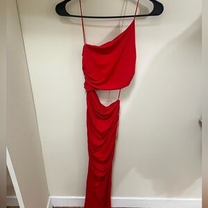 Asymmetrical cut out dress